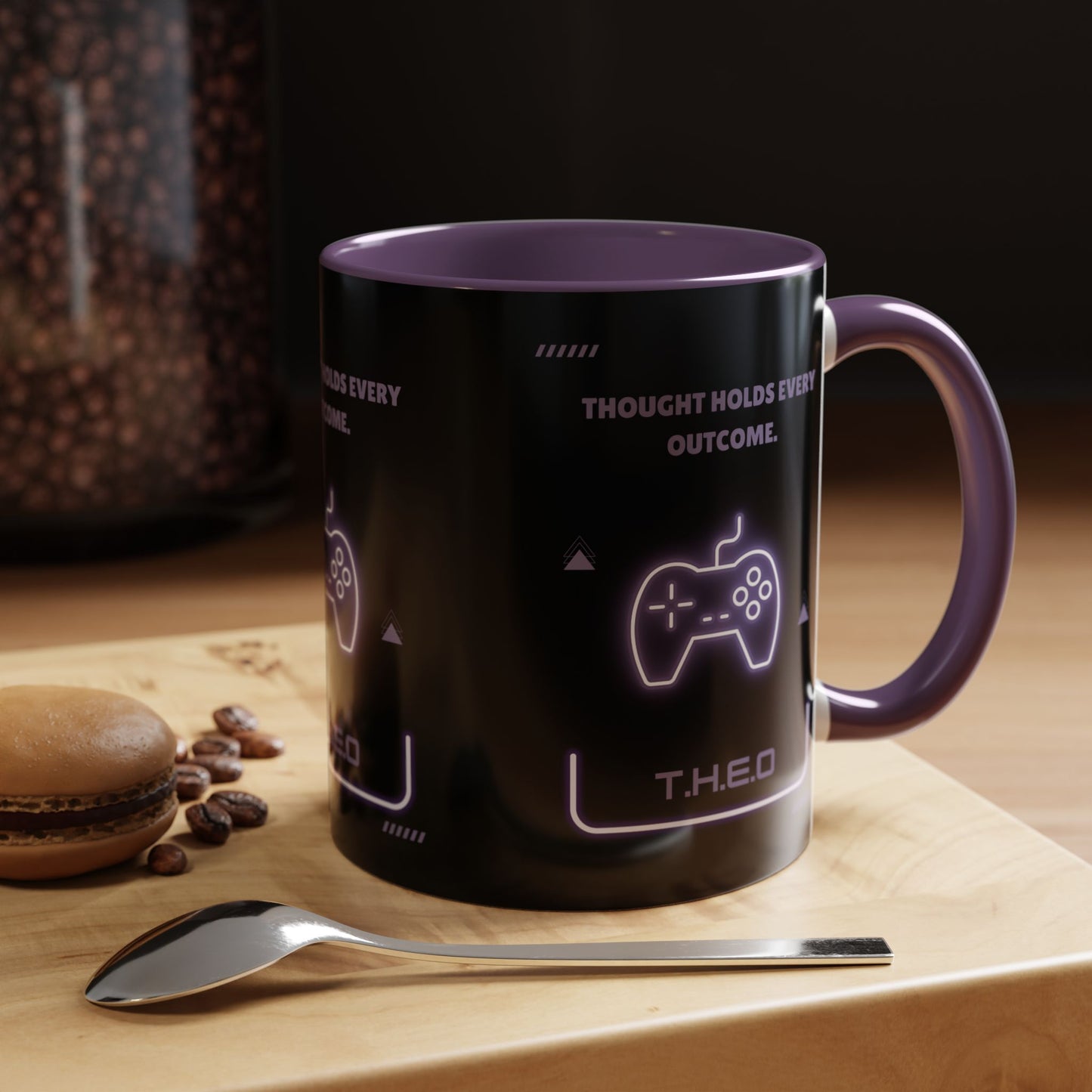 Personalized Initial Game Controller Accent Coffee Mug