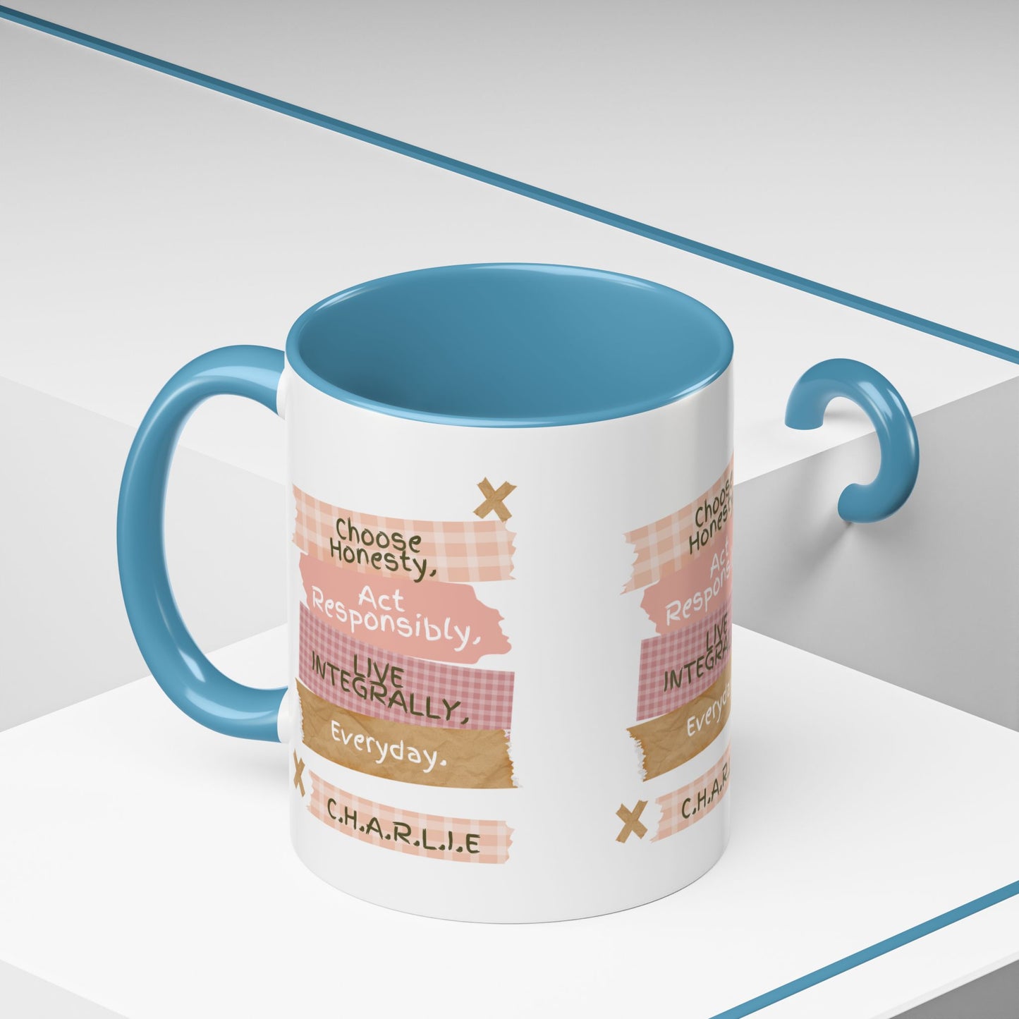 Personalized Message Pieces Accent Coffee Mug