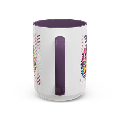 Personalized Initial Brain Accent Coffee Mug