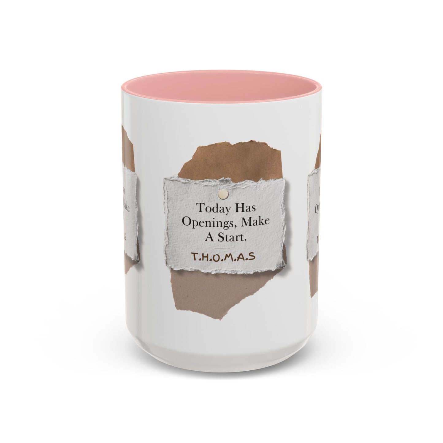 Personalized Torn Paper Note Accent Coffee Mug