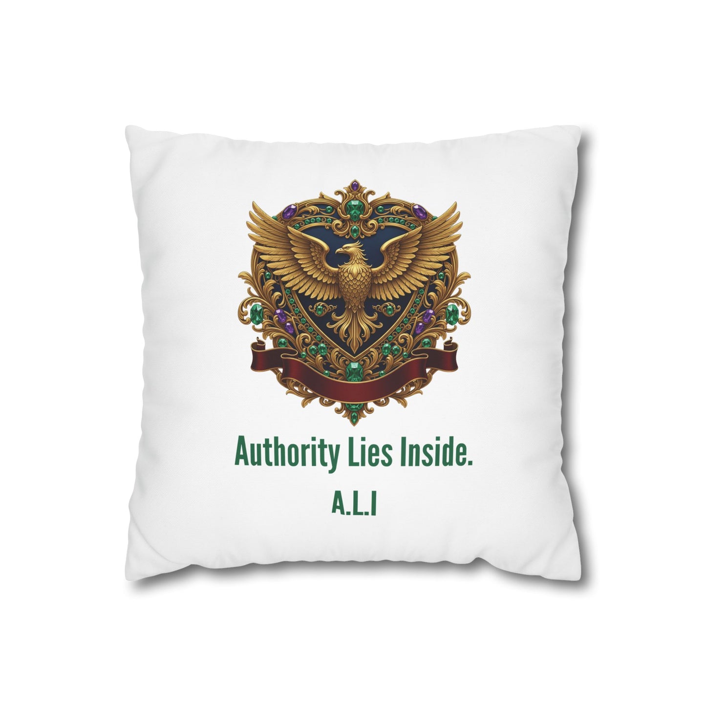 Customized monogrammed pillowcase with personalized quote. High-quality poly canvas square cushion cover, ideal for housewarming, wedding, or anniversary gifts with bespoke text.