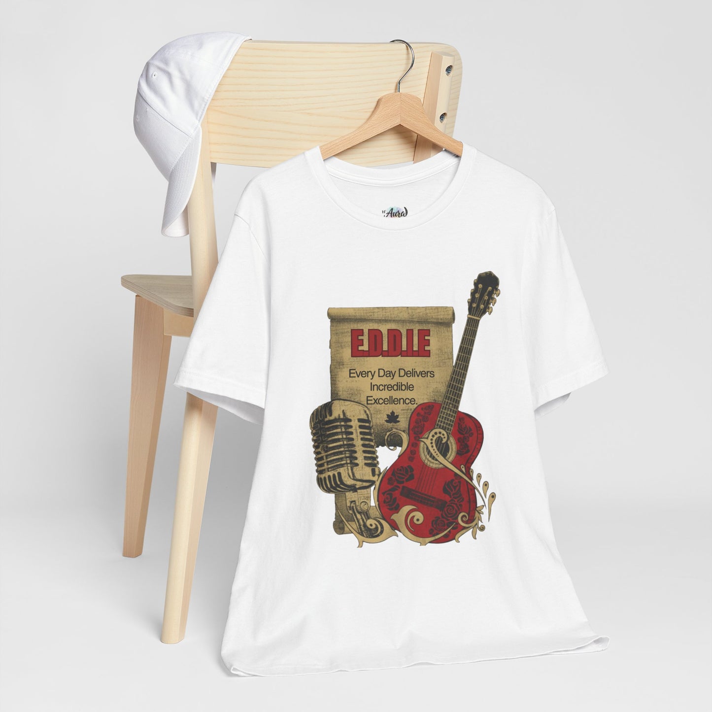 Personalized Music Vintage Microphone & Guitar Tee