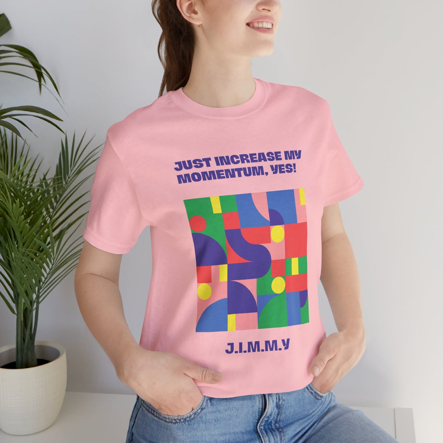 Personalized Momentum Graphic Colorful Geometric Design Tee
