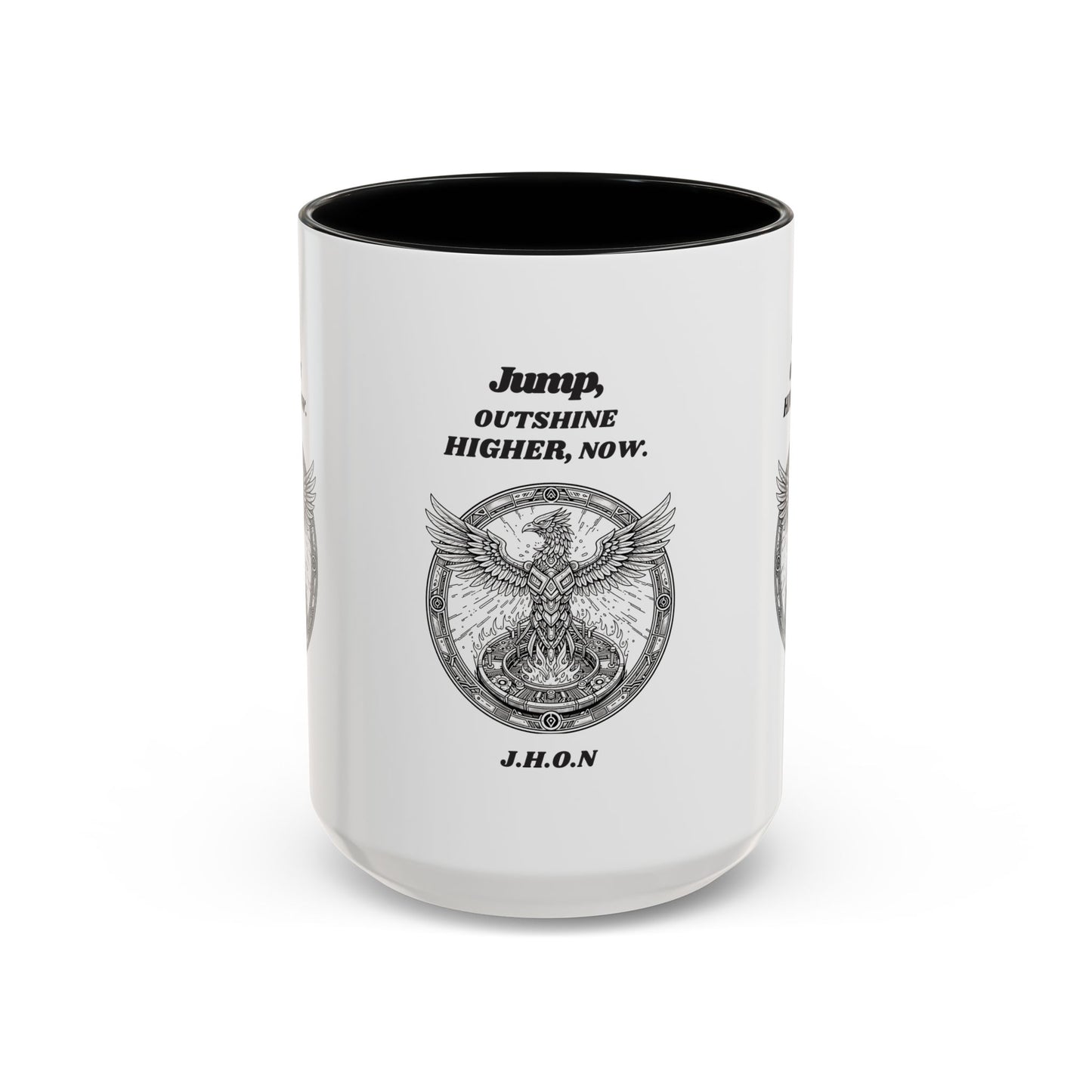 Personalized Eagle Circle Accent Coffee Mug