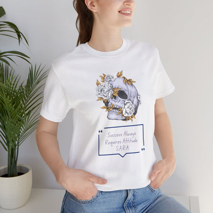 Personalized Floral Skull Graphic Tee