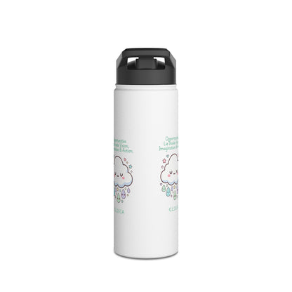 Personalized Initial Quote Cloud Dripping Stainless Steel Water Bottle