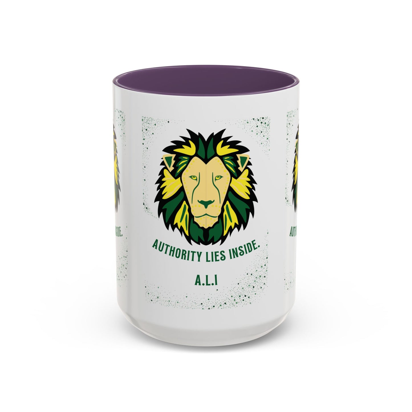 Personalized Initial Lion Accent Coffee Mug