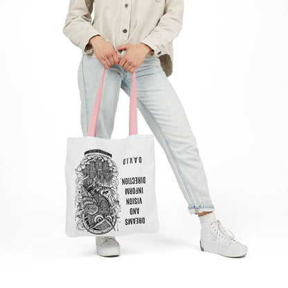 Personalized Initial Quote Owl Vision Canvas Tote Custom Name