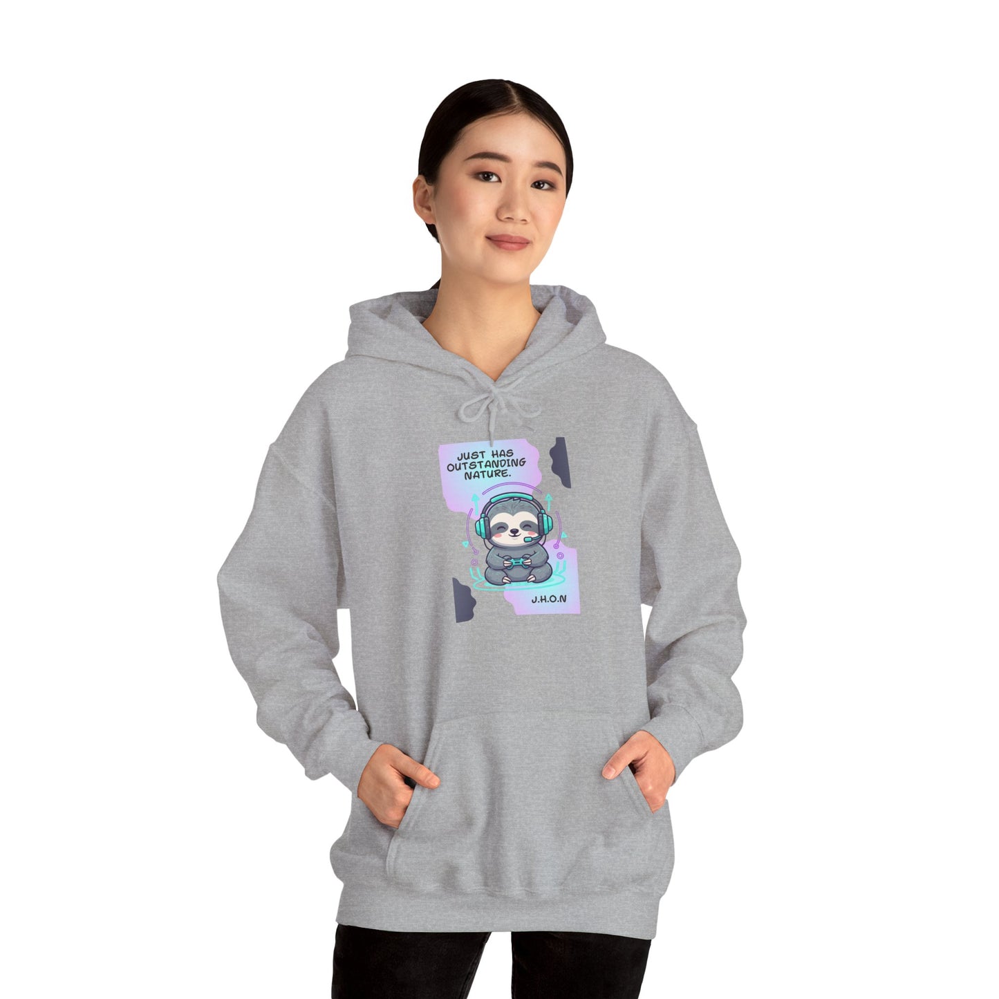 Personalized Sloth Gamer Hooded Sweatshirt