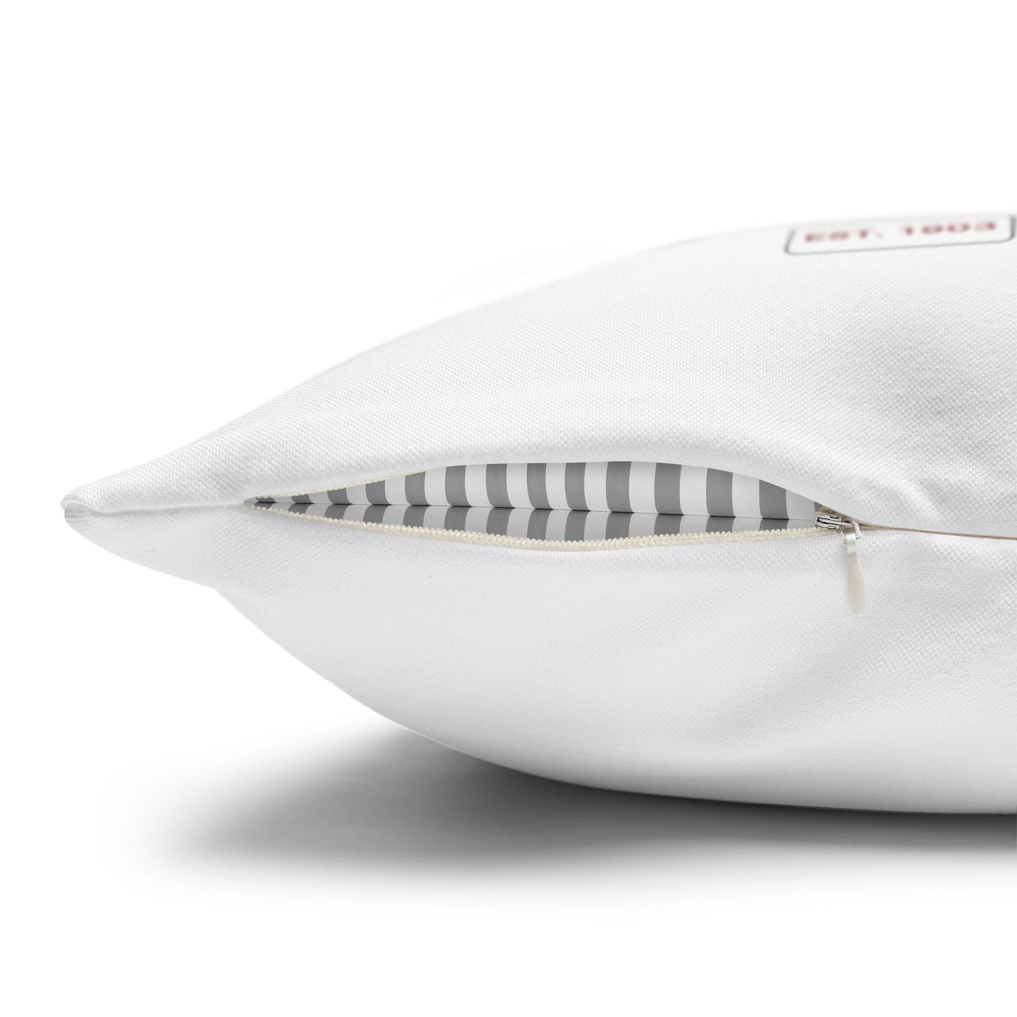 Personalized Initial Quote Motorcycle — Custom Sayings on Square Poly Canvas Pillowcase