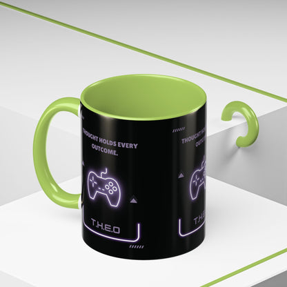 Personalized Initial Game Controller Accent Coffee Mug