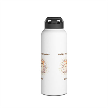 Personalized Initial Quote Exquisite Cat Stainless Steel Water Bottle