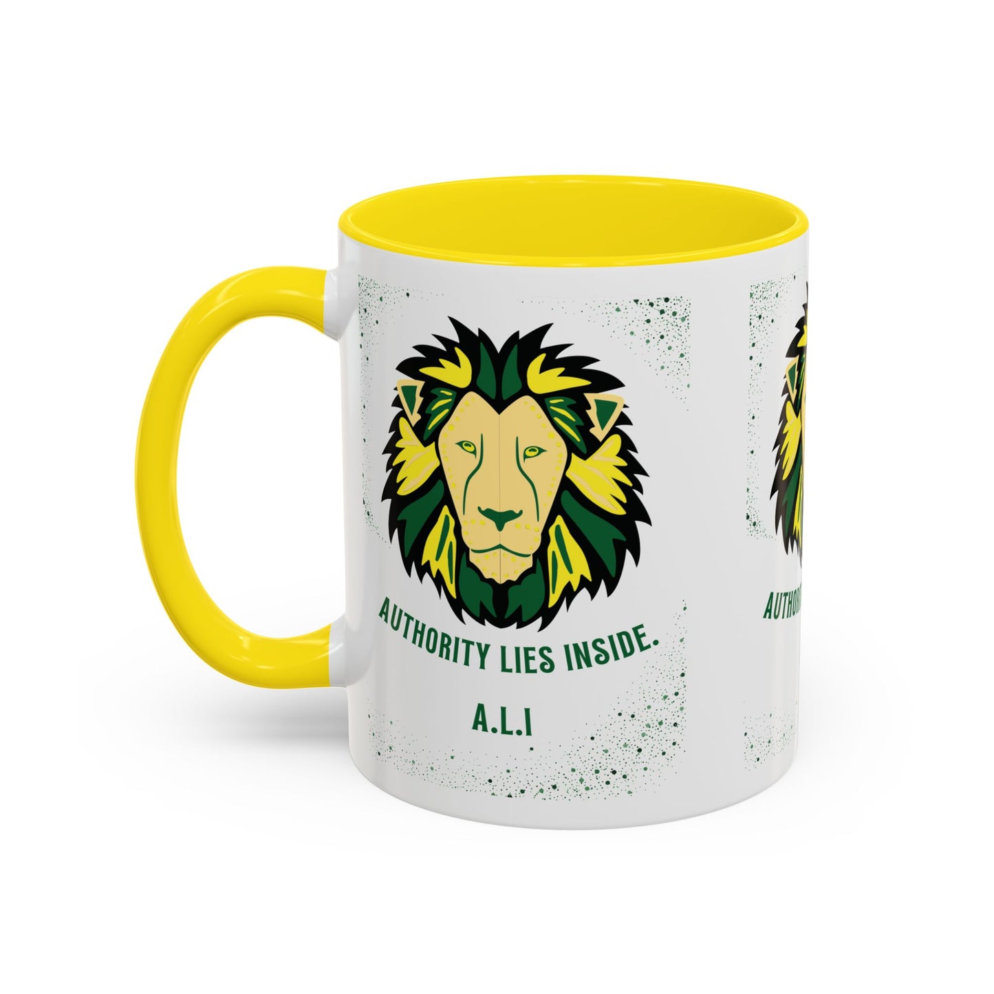 Personalized Initial Lion Accent Coffee Mug