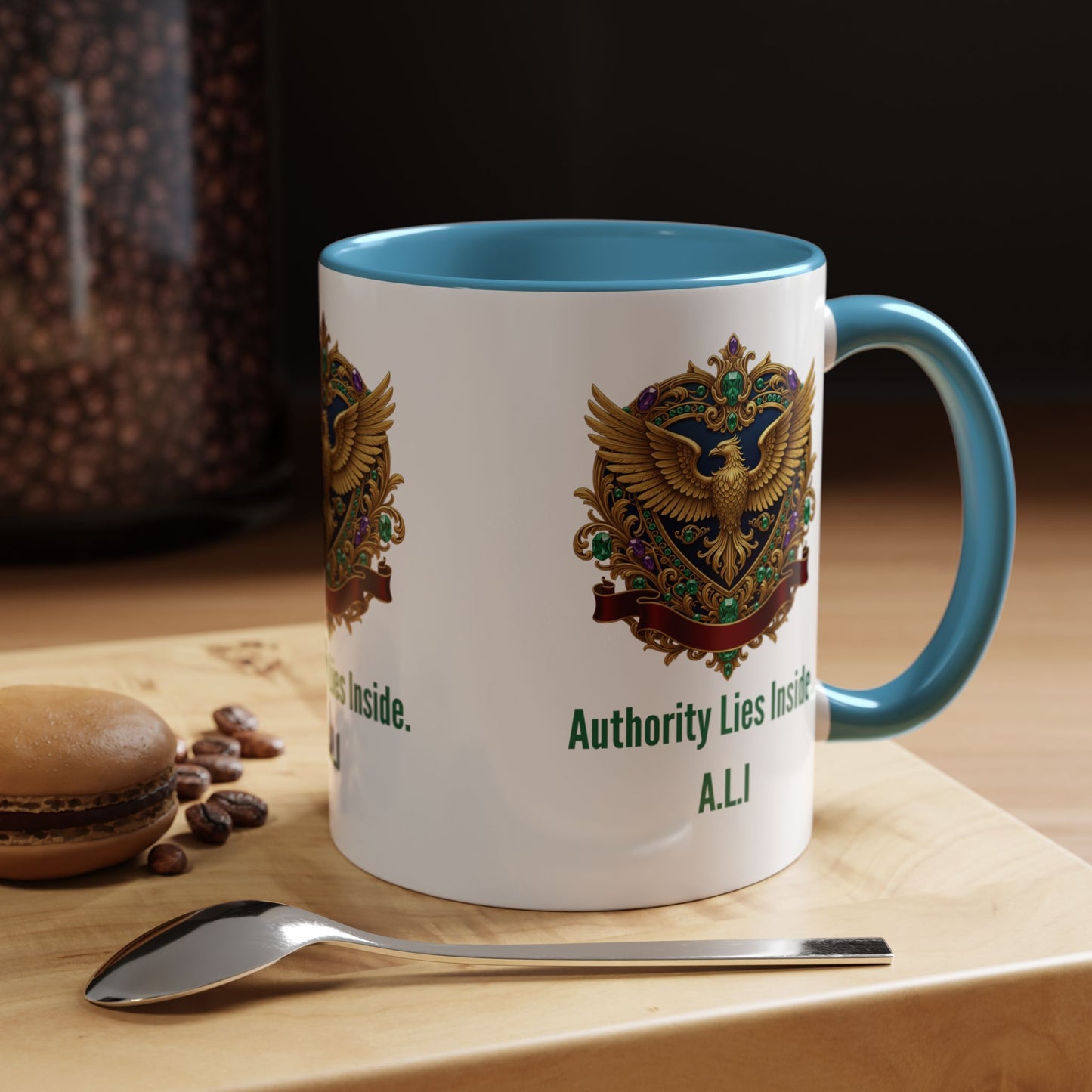 Personalized Initial Eagle Accent Coffee Mug