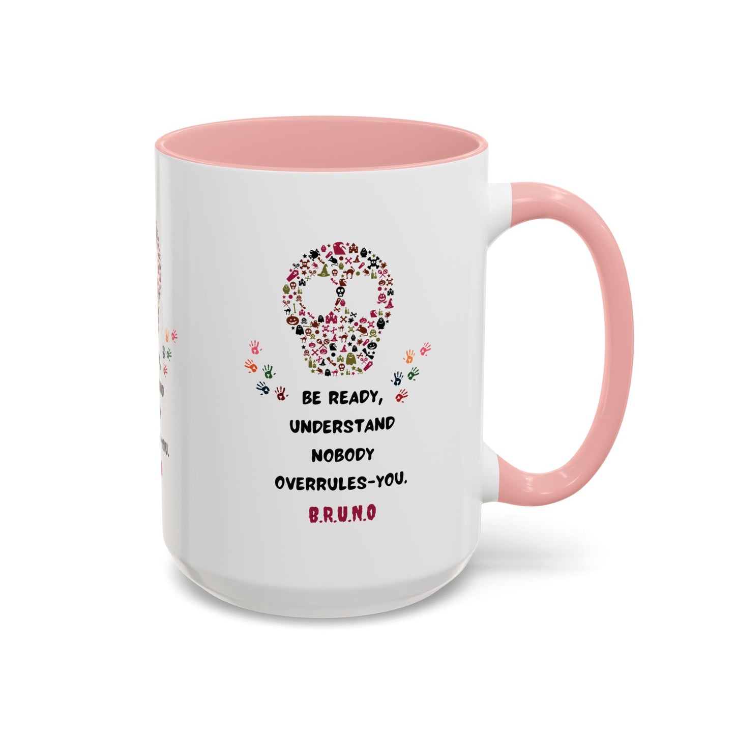 Personalized Initial Floral Skull Accent Coffee Mug
