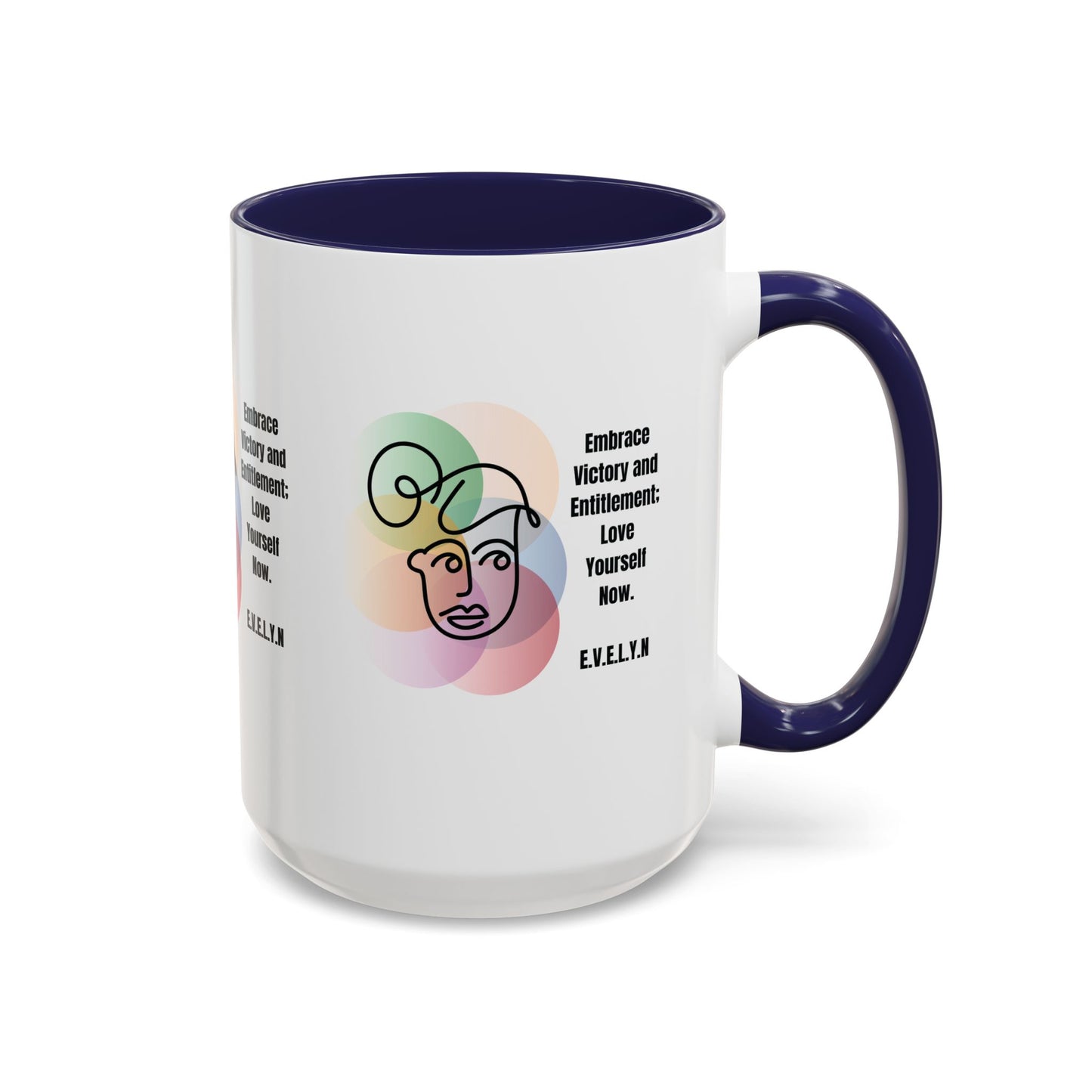 Personalized Initial Sketch Girl Accent Coffee Mug