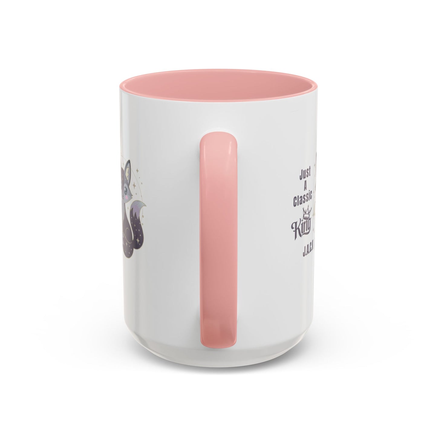 Personalized Initial Fox King Accent Coffee Mug