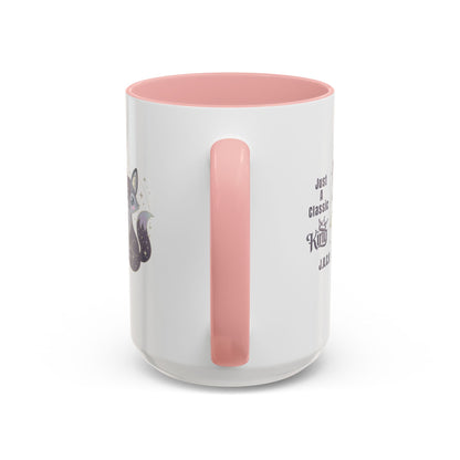 Personalized Initial Fox King Accent Coffee Mug