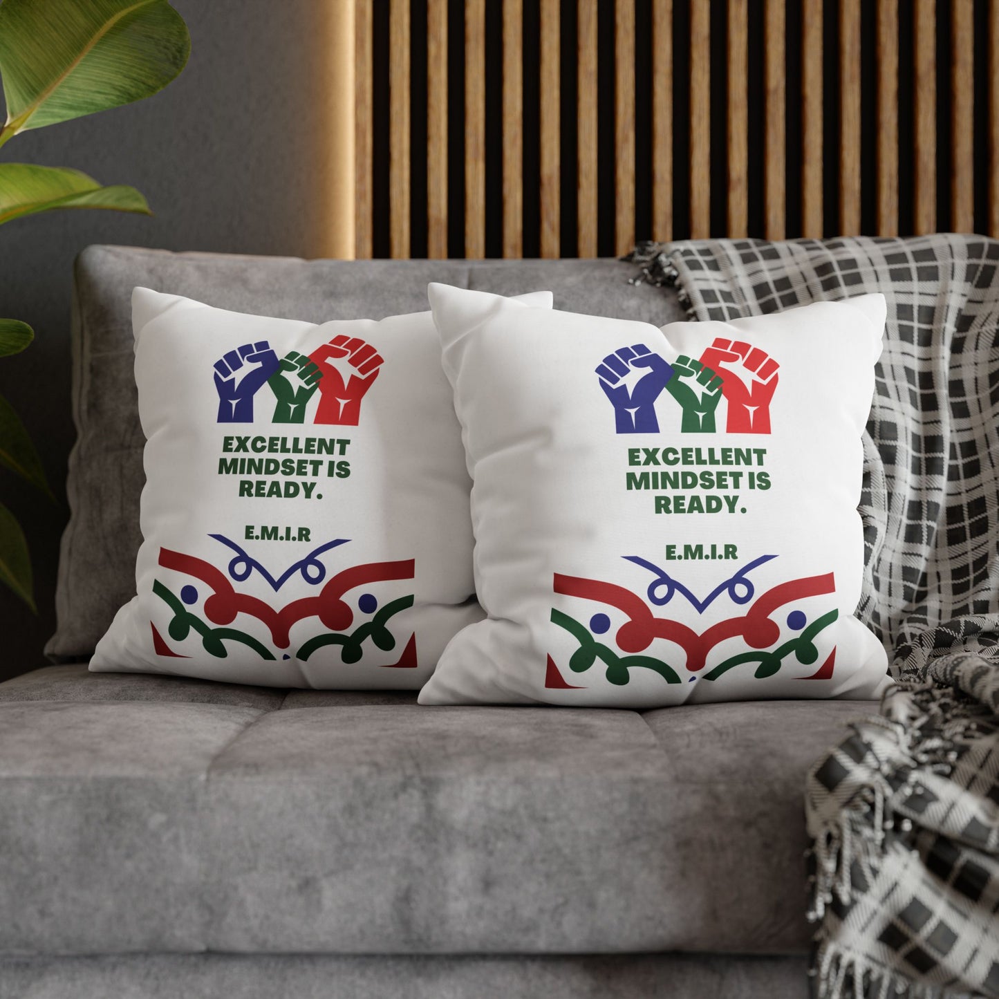 Personalized Initial Quote Victory — Custom Sayings on Square Poly Canvas Pillowcase