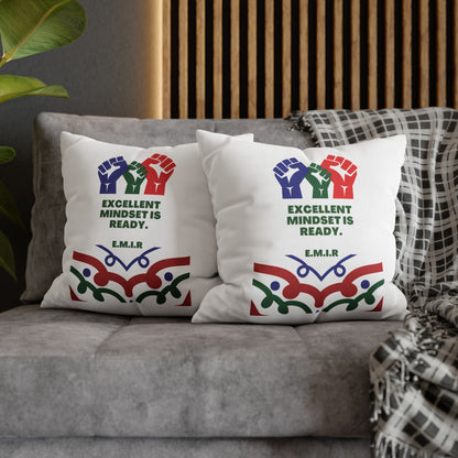 Personalized Initial Quote Victory — Custom Sayings on Square Poly Canvas Pillowcase