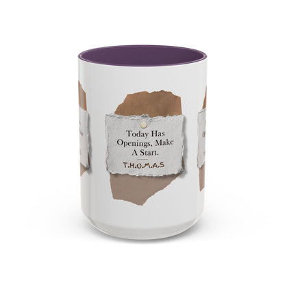 Personalized Torn Paper Note Accent Coffee Mug