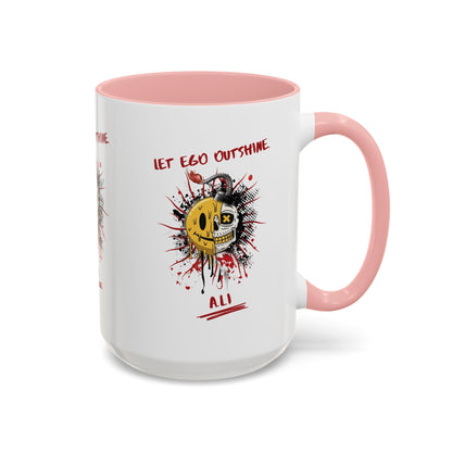 Personalized Split Smile Skull Accent Coffee Mug