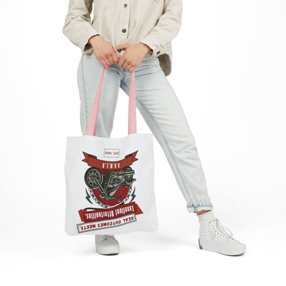 Personalized Initial Quote Motorcycle Canvas Tote Custom Name