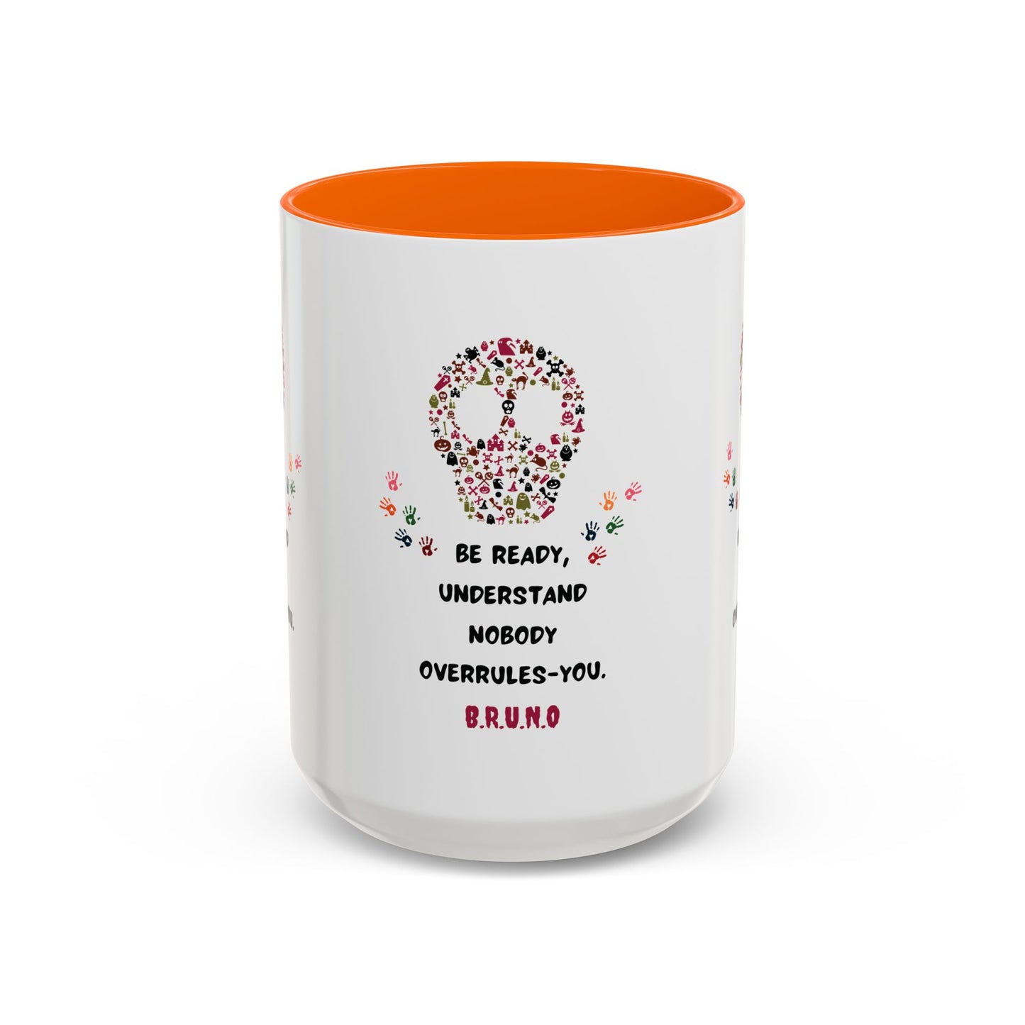 Personalized Initial Floral Skull Accent Coffee Mug
