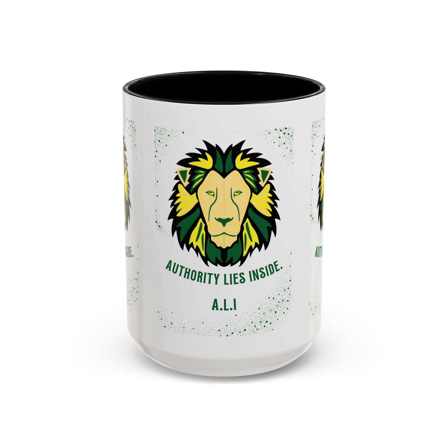 Personalized Initial Lion Accent Coffee Mug