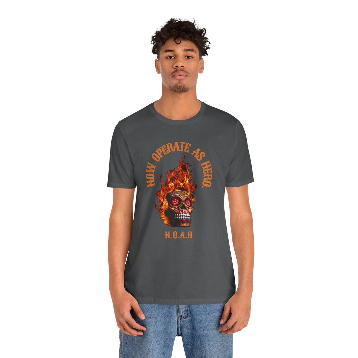 Personalized Fiery Skull Graphic Tee