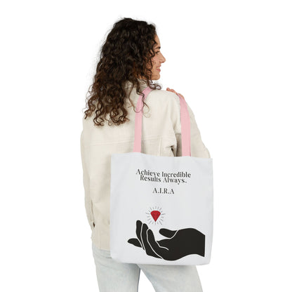 Personalized Initial Quote Gem Hand Canvas Tote Custom Name