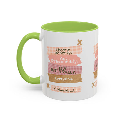 Personalized Message Pieces Accent Coffee Mug