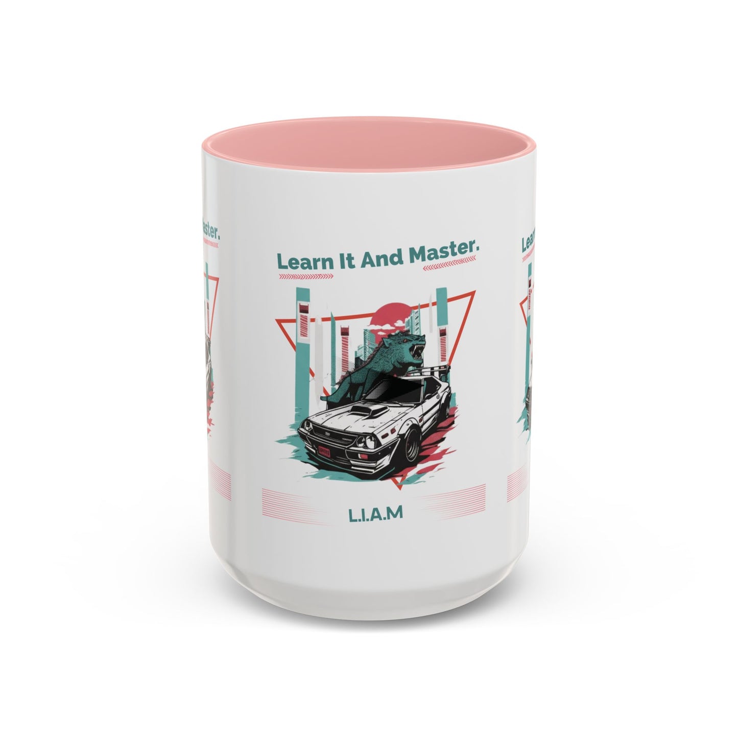 Personalized Retro Racing Accent Coffee Mug
