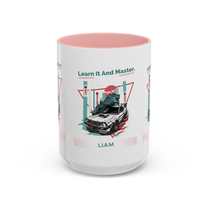 Personalized Retro Racing Accent Coffee Mug