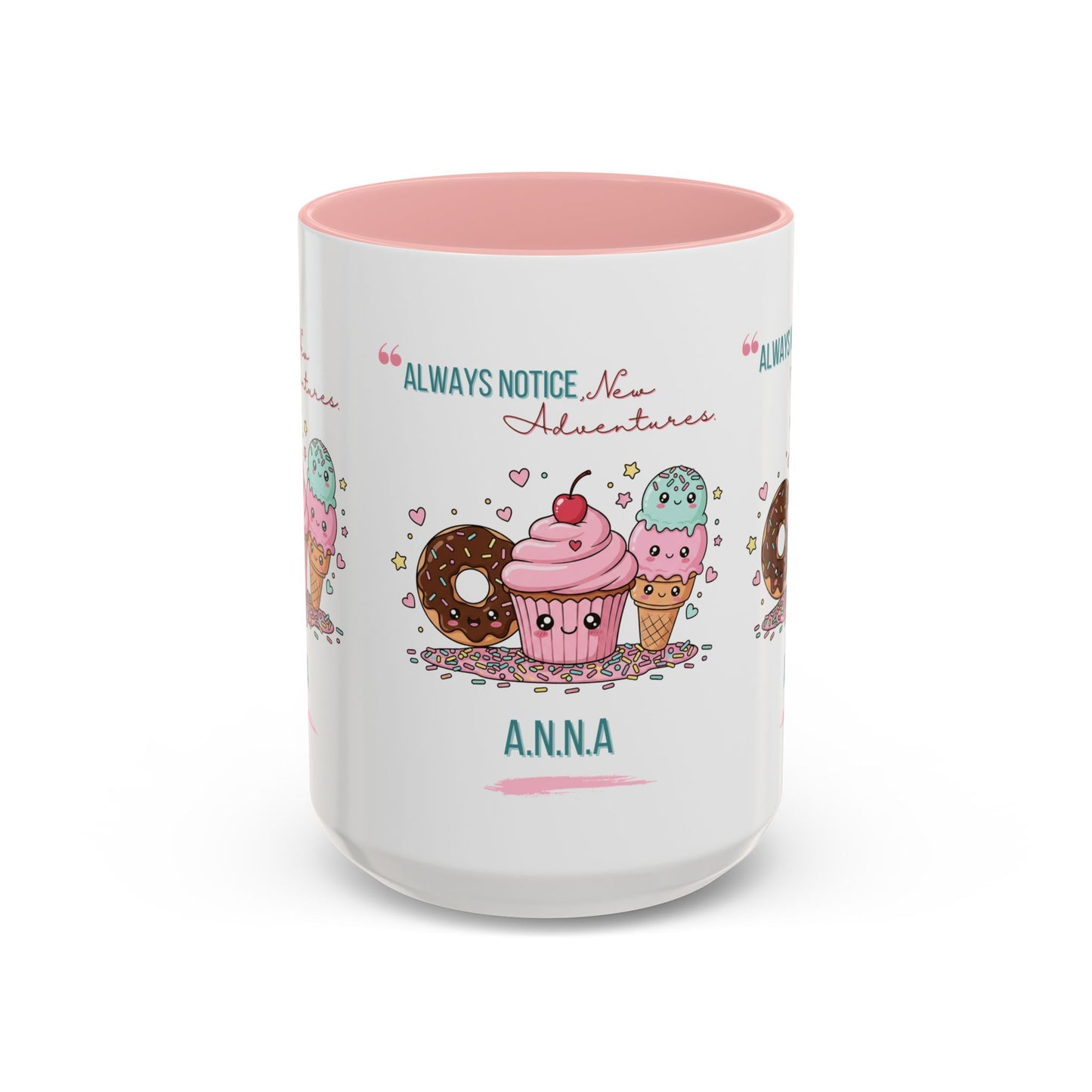 Personalized Initial Sweet Treat Accent Coffee Mug