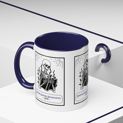 Personalized Initial Skeleton Accent Coffee Mug