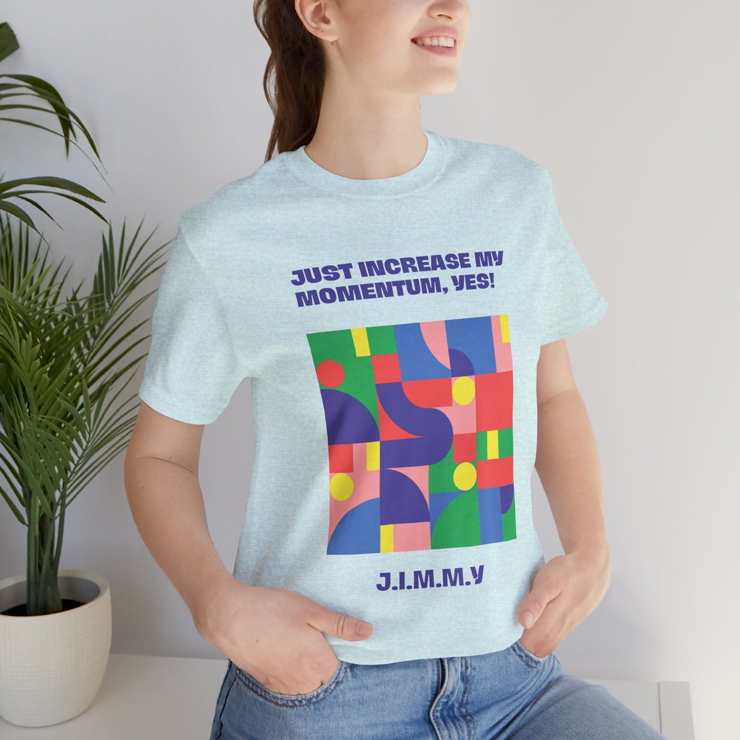 Personalized Momentum Graphic Colorful Geometric Design Tee
