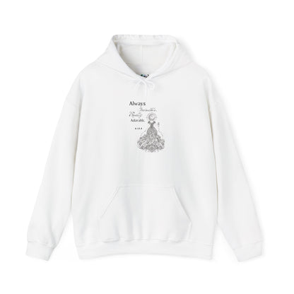 Personalized Girl with light Hooded Sweatshirt
