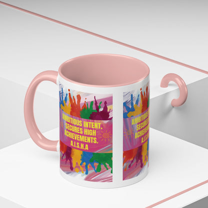 Personalized Initial Colorful Paint Accent Coffee Mug