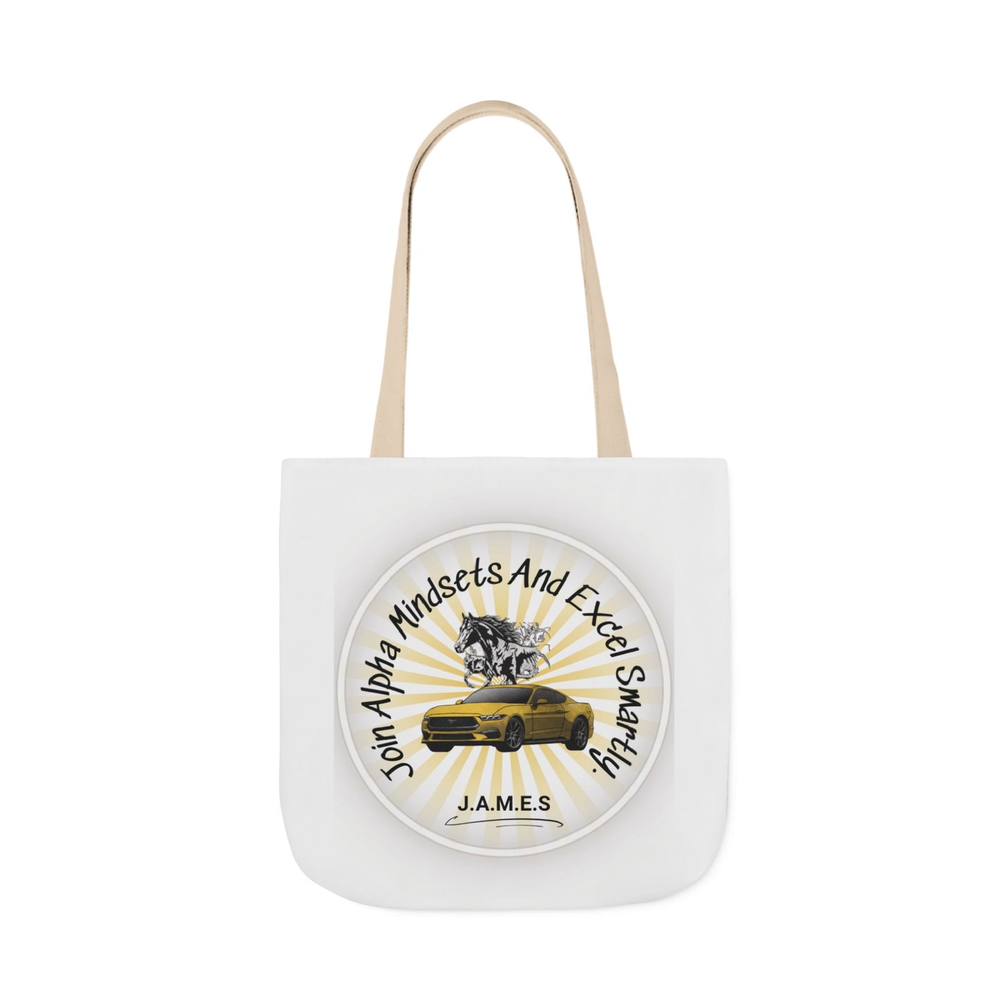 Personalized Initial Quote Horse Car Canvas Tote Custom Name