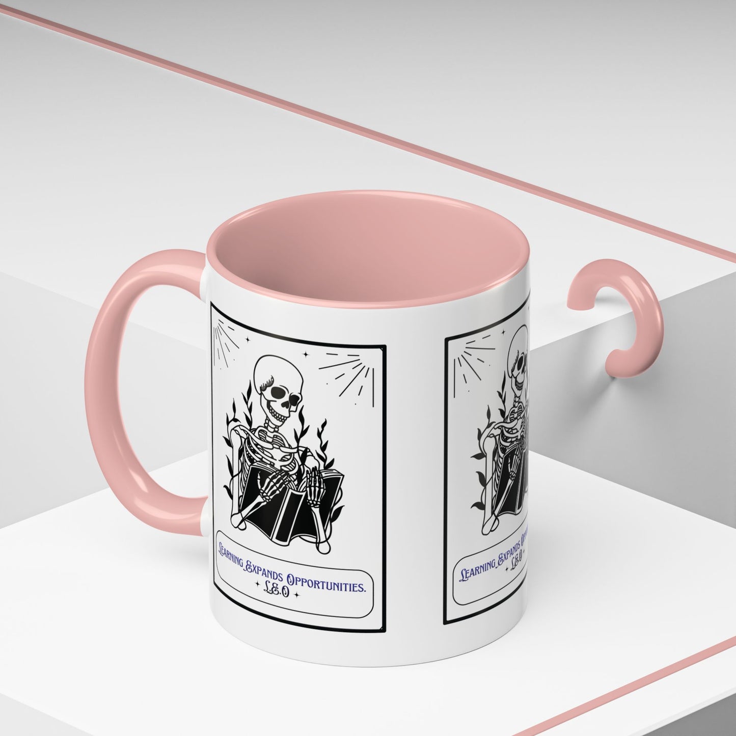 Personalized Initial Skeleton Accent Coffee Mug