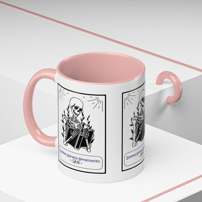 Personalized Initial Skeleton Accent Coffee Mug