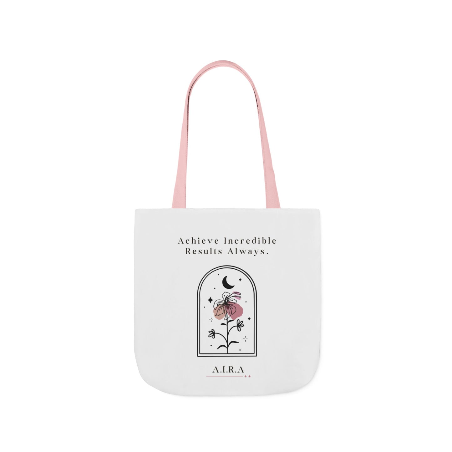 Personalized Initial Quote Floral Moon Canvas Tote Custom Name