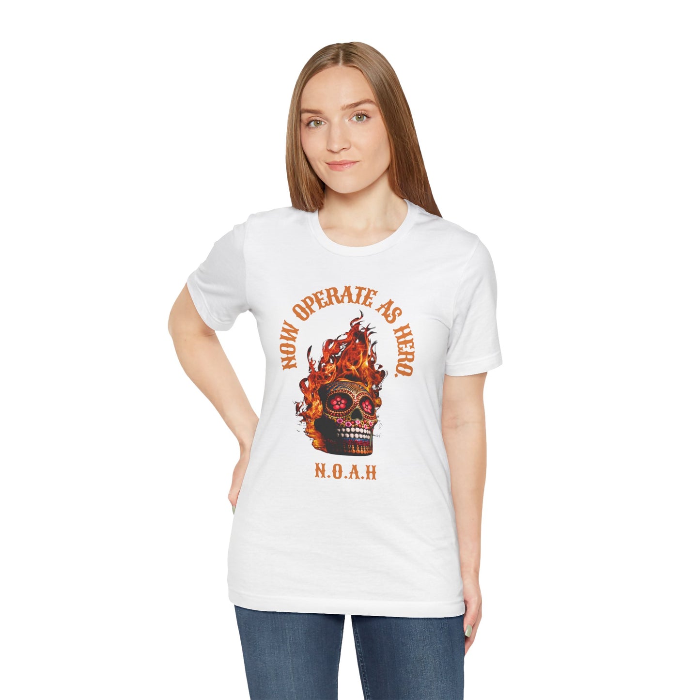 Personalized Fiery Skull Graphic Tee