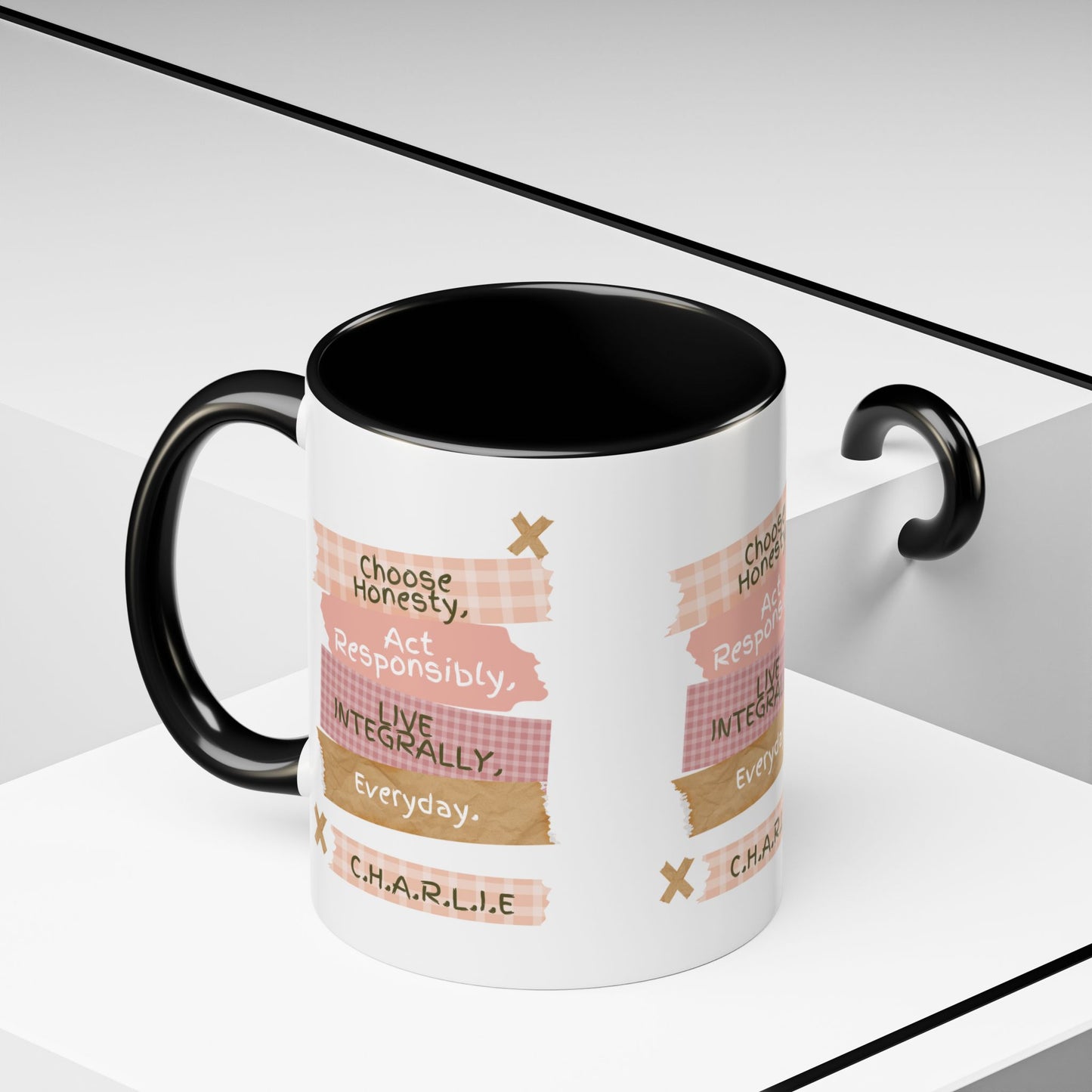 Personalized Message Pieces Accent Coffee Mug