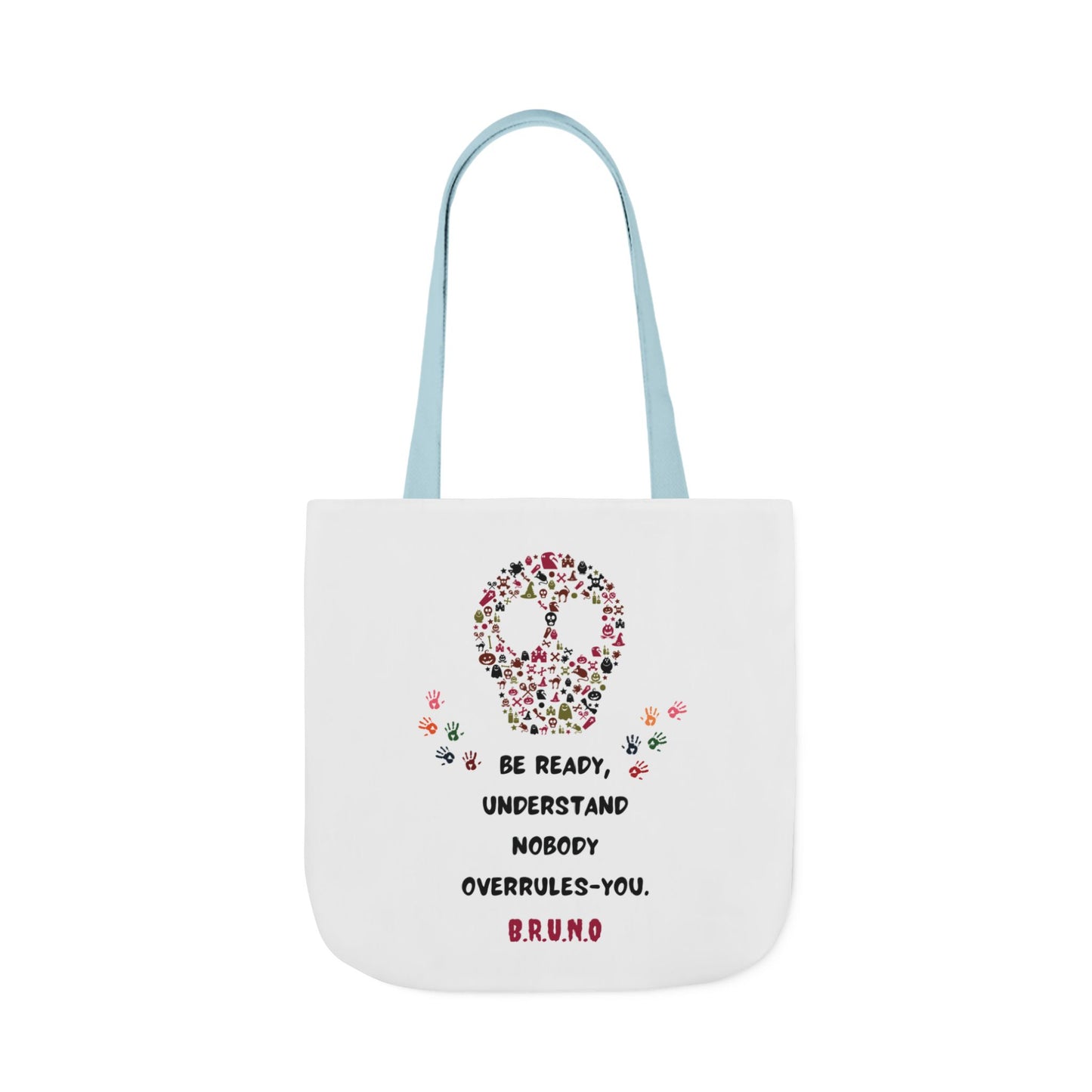 Personalized Initial Quote Floral Skull Canvas Tote Custom Name