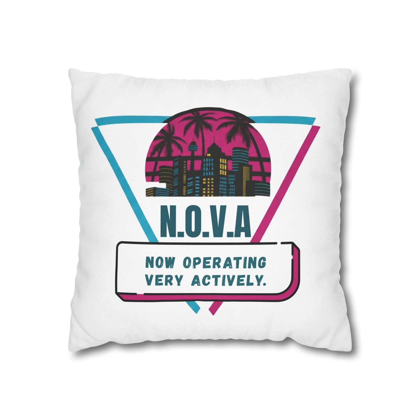 Personalized Initial Quote Building — Custom Sayings on Square Poly Canvas Pillowcase