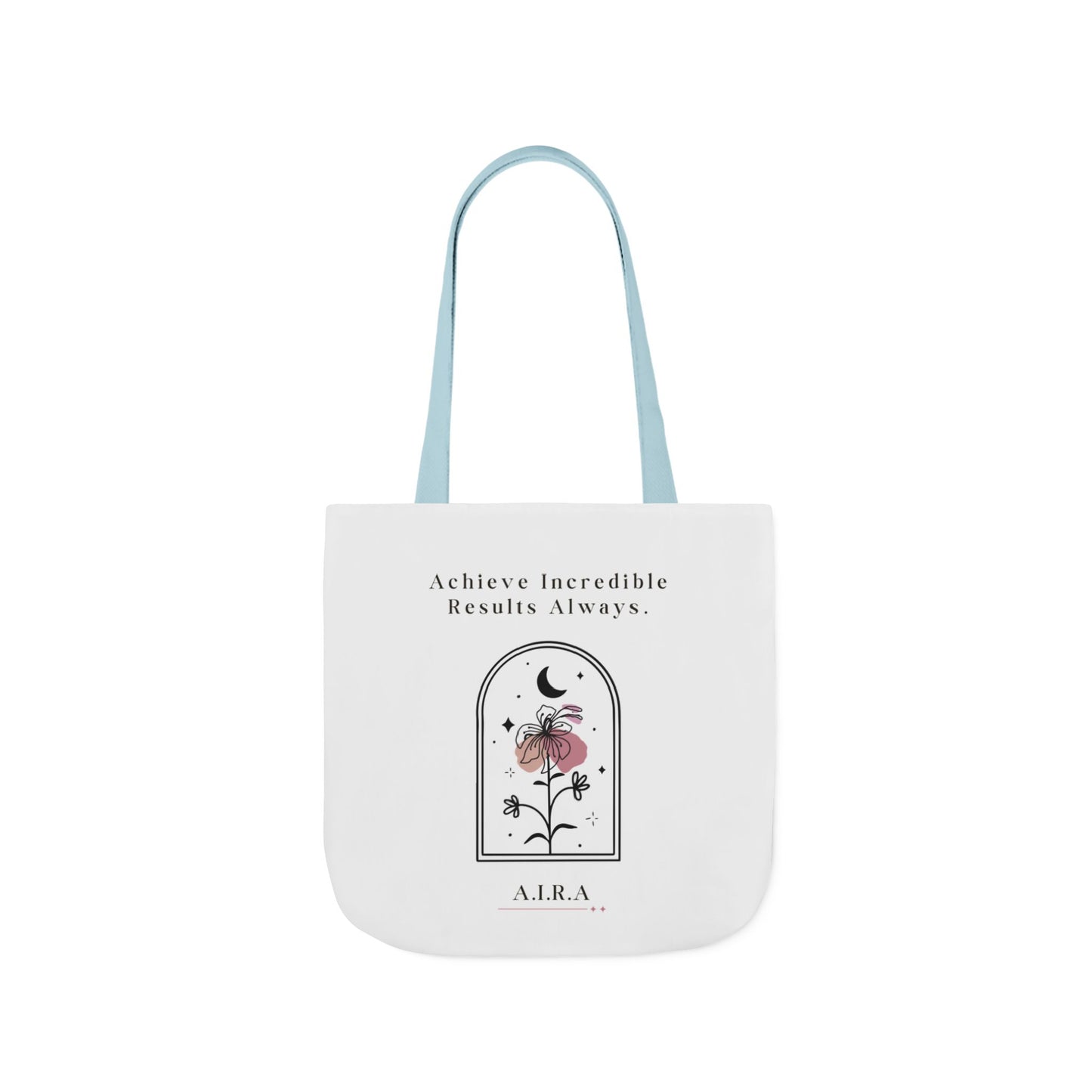 Personalized Initial Quote Floral Moon Canvas Tote Custom Name