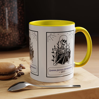 Personalized Initial Skeleton Accent Coffee Mug