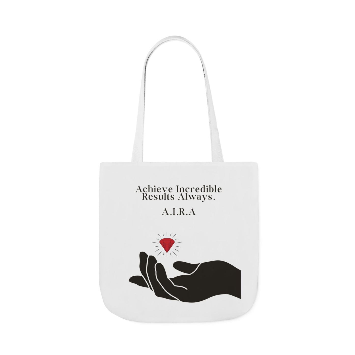 Personalized Initial Quote Gem Hand Canvas Tote Custom Name